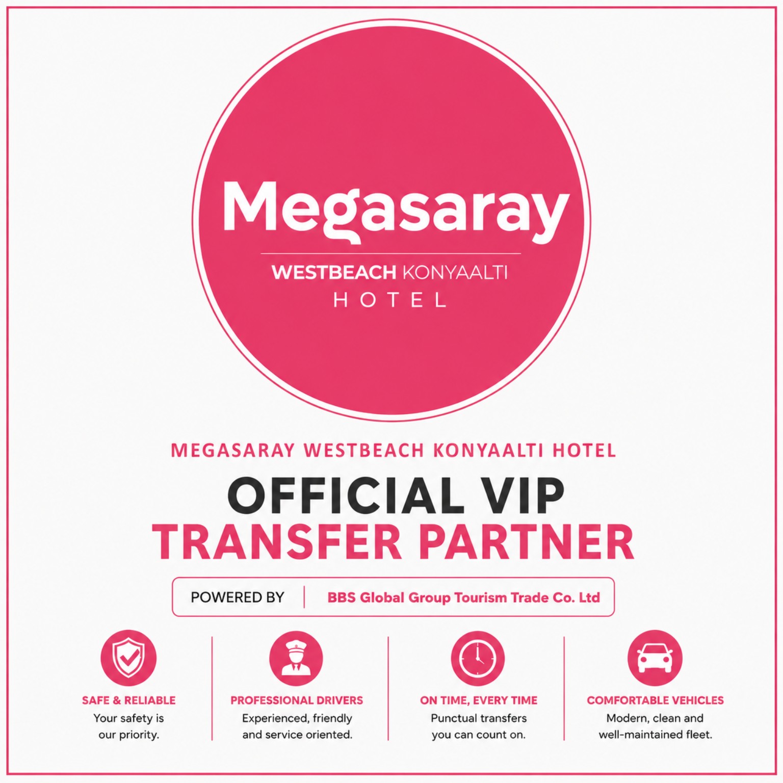 Megasaray Westbeach Konyaaltı Hotel Transfer | Resmi VIP Transfer Partneri