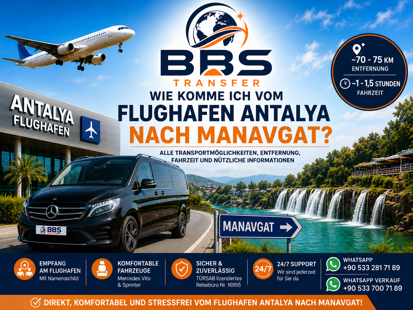 Wie komme ich vom Flughafen Antalya nach Manavgat?