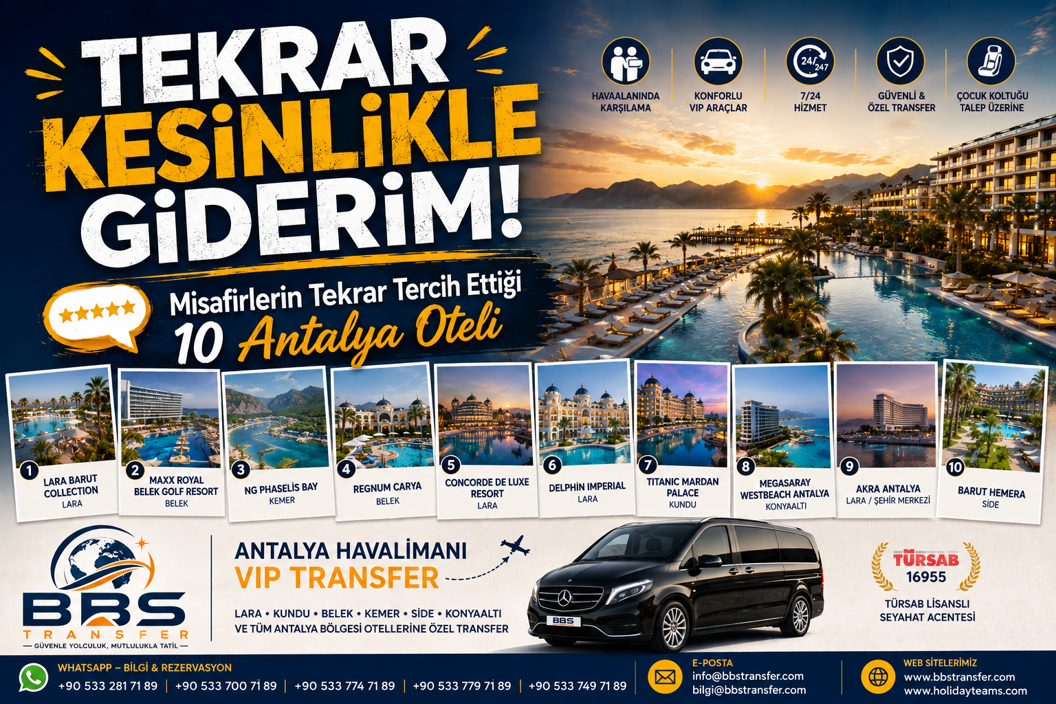 Misafirlerin “Tekrar Kesinlikle Giderim” Dediği 10 Antalya Oteli