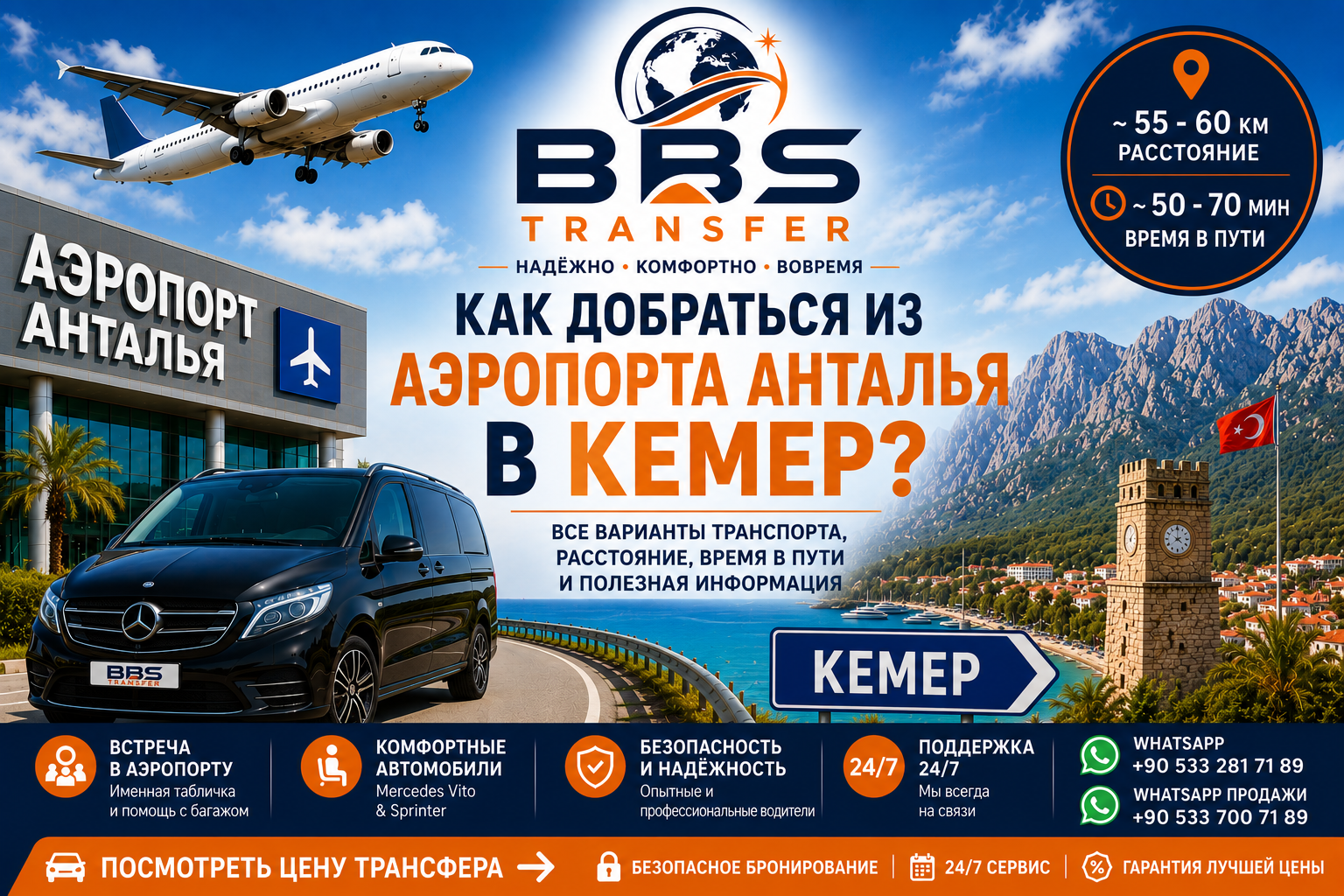 Как добраться из аэропорта Антальи в Кемер?