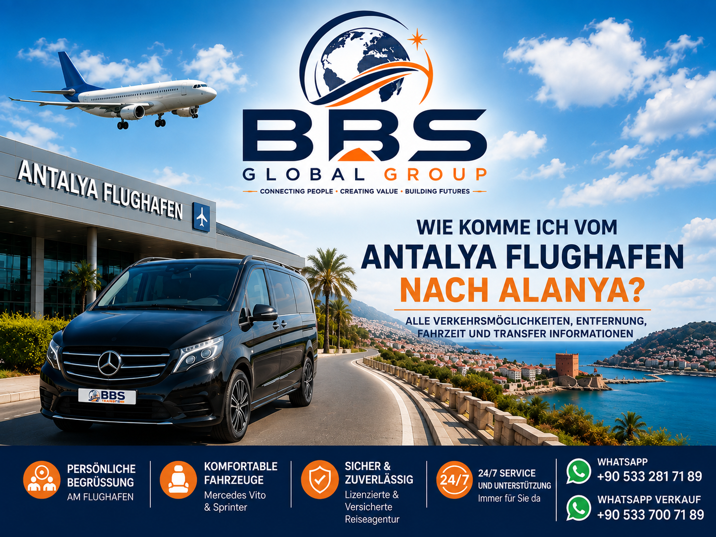 Wie komme ich vom Flughafen Antalya nach Alanya?